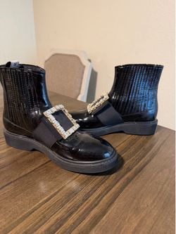 Roger vivier rangers Strass Patent leather Chelsea boots