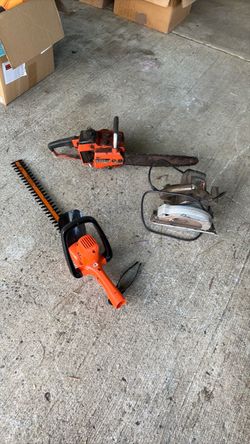 Echo Chainsaw, Hedge Trimmer, and Circular Saw Lot