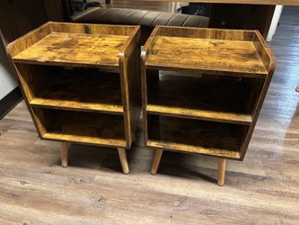 Rustic Brown Nightstand Set of 2