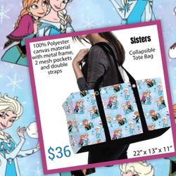 Disney Frozen Sisters Collapsible Tote Bag