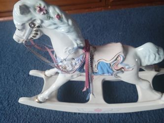 ceramic rocking horse