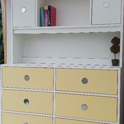Mid Century Dresser With Matching Hutch Bookcase