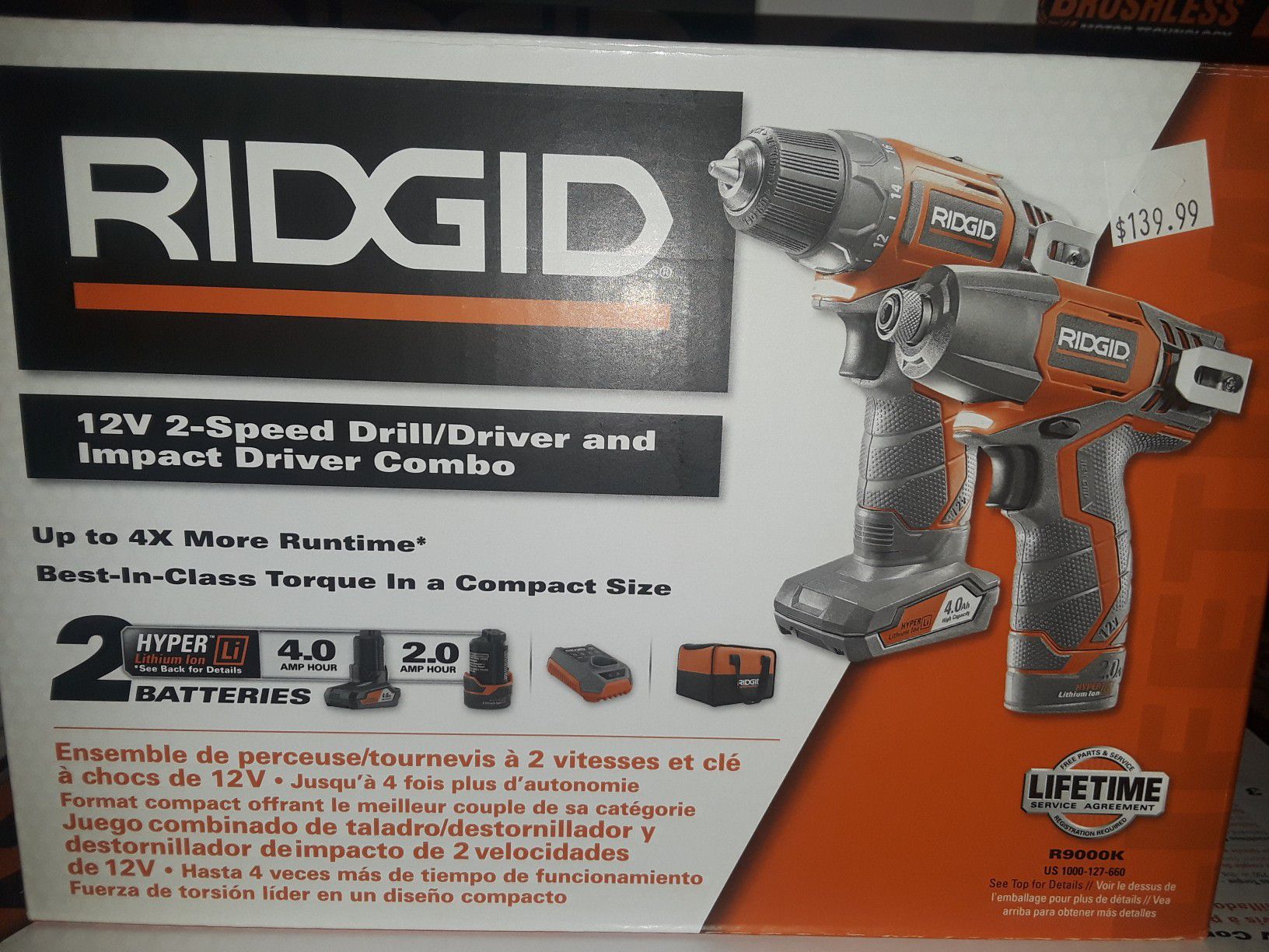 12 v 2-speed drill/driver and impact driver combo
