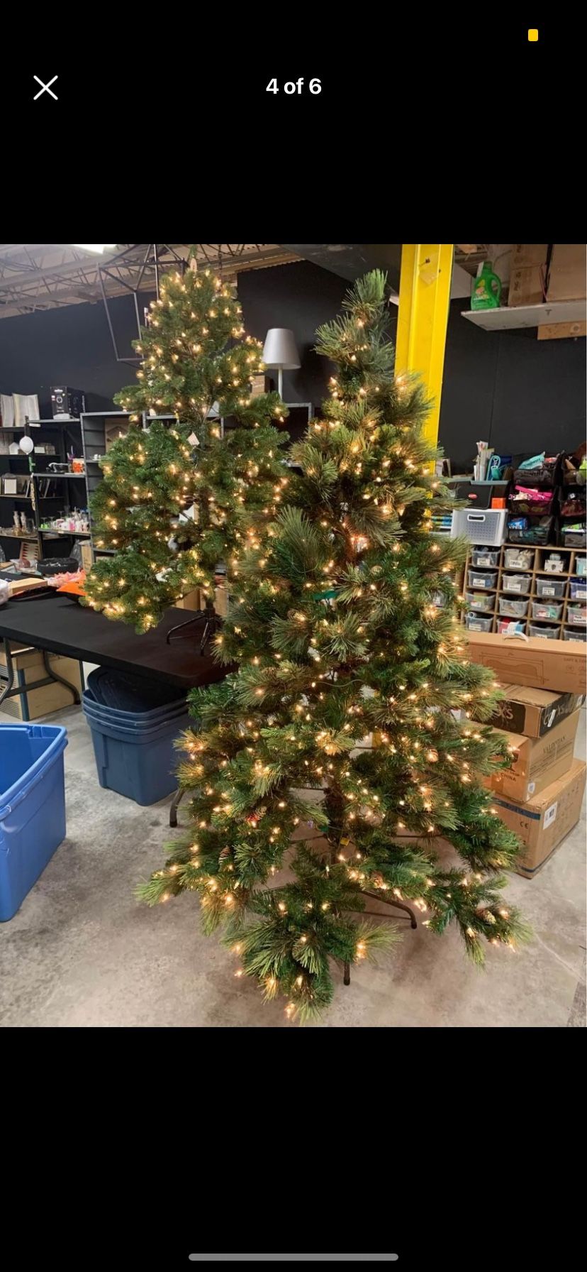 National Tree Company 6.5 t Carolina Pine Pre lit Artificial Tree Artificial Christmas Tree