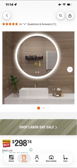 Round LED Backlit Bathroom Vanity Mirror