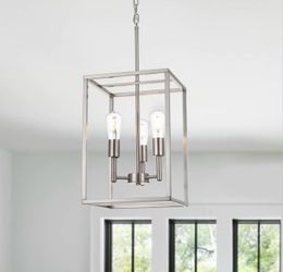 Brand new Modern 3-Light Brushed Nickel Pendant Chandelier