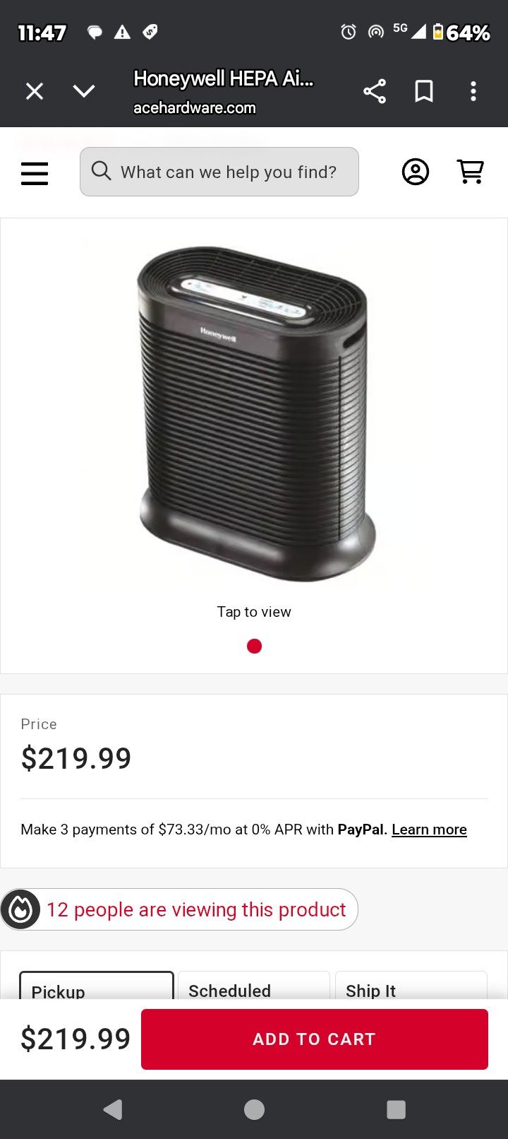 Honeywell HEPA Filter Air Purifier
