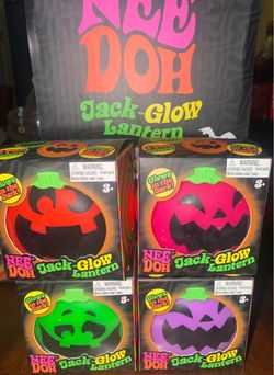 Nee Doh Jack-Glow Lantern Stress Balls – Set of 4