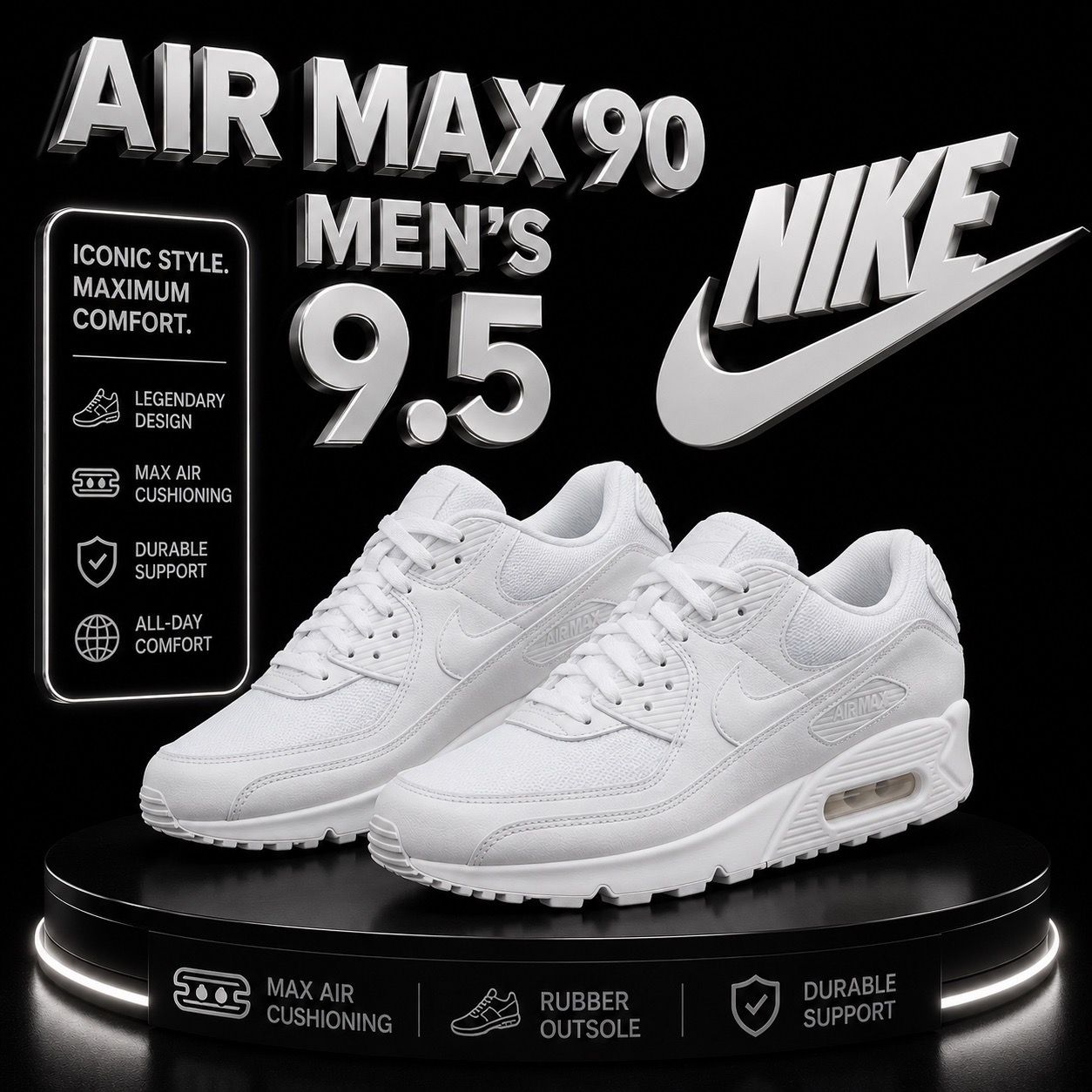 Air max 90 white