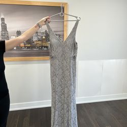 Gray Mermaid Long Dress