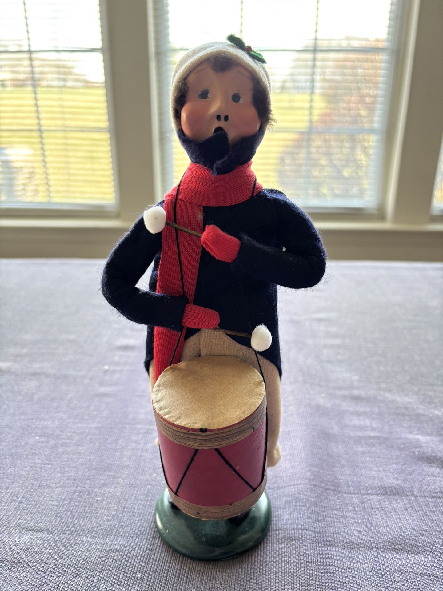 Vintage Byers’ Choice Caroler Figurine, The Drummer Boy, approximately 11” tall, excellent condition.