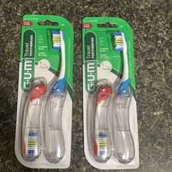 G.U.M  Travel Toothbrushes -2 -2pks