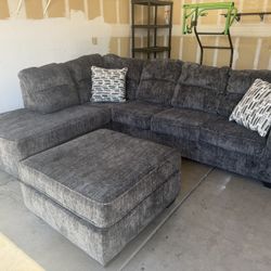 Ashley Sectional With Chaise Lounge And Ottoman