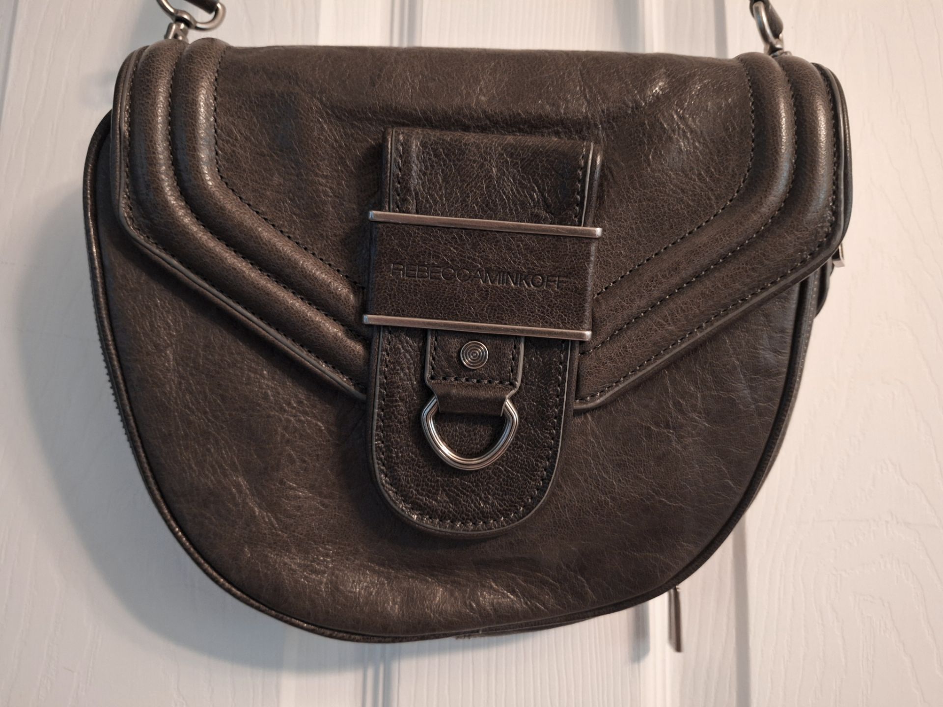 Rebecca Minkoff Gray Leather Crossbody Purse