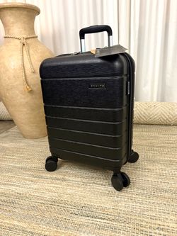 Champs Linen Carry on Spinner Suitcase