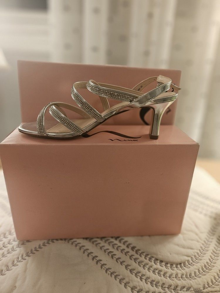 Wedding Sling Back NINA Shoes Never Worn