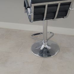 Zuri.com Leather Grey Bar Stools