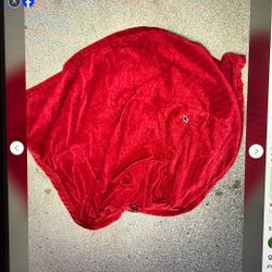 Putin red 100% cotton robe made in turkey used smoke free