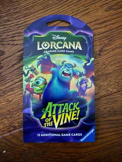 Disney Lorcana Attack of the Vine! Sleeved Booster Pack – New Sealed