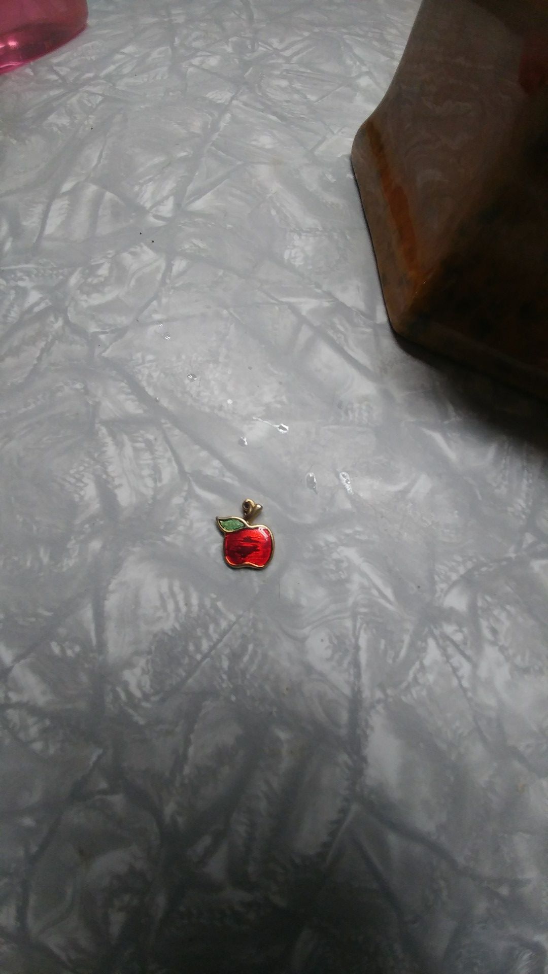 Adorable Vintage Avon Apple for necklace or Charm