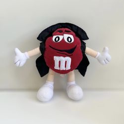 2002 M&M’s Mars Red Candy Dracula Halloween 9” Plush Toy
