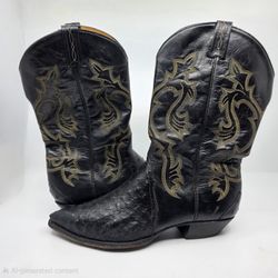 Tony Lama Brown Cowboy Boots 6259 Size 12 Vintage 1994