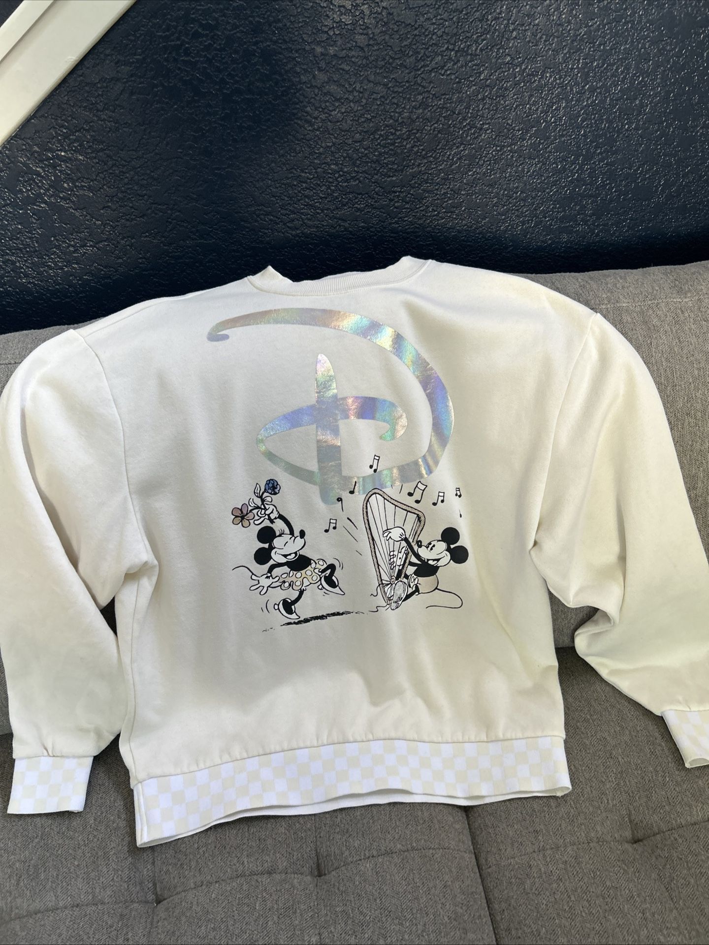 Mickey Mouse and Minnie Mouse Pullover Sweatshirt for Women by Vans Size X-small