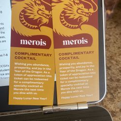 Merois Sunset Pendry Hotel 2 Cocktails Voucher - No Exp