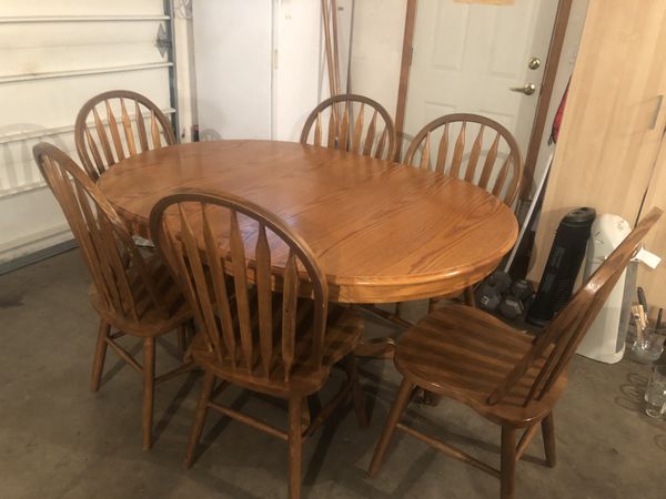 Wooden Dinner Table With 6 Chairs For Sale In Vancouver Wa Offerup