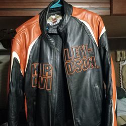 Harley Davidson  Leather Jacket/helmet 