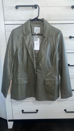 LE LIS Blazer, Small, Olive Green