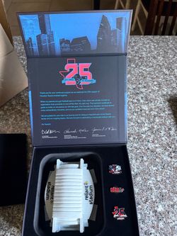 Houston texans nfl 25 seasons giveway season ticket stadium replica pins reliant