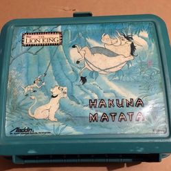VINTAGE 1992 Lion King Hakuna Matata KidKitALADDIN BRAND LUNCH BOX