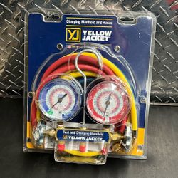 Yellow Jacket 42004 2 Valve Test / Charging Manifold Gauges