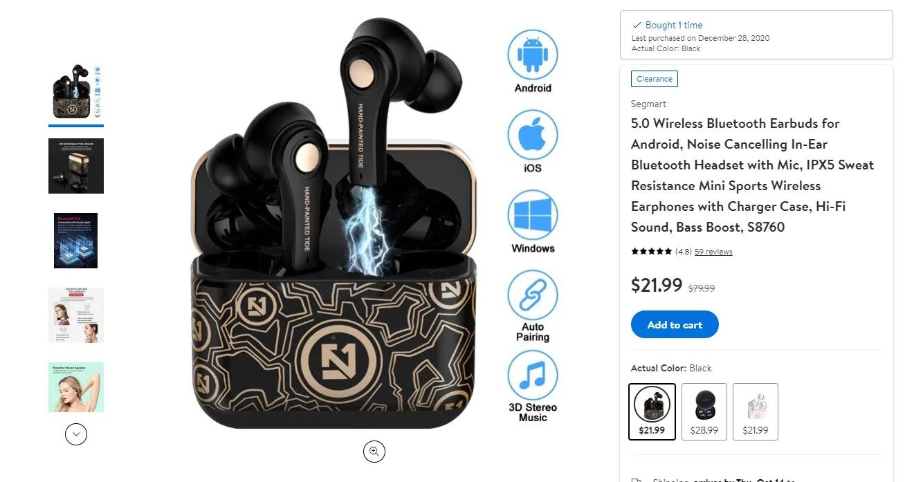 Brand New Wireless Headset Headphone Earphone Earbuds Bluetooth Mic