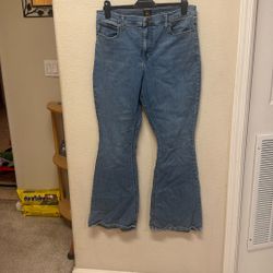 Lee Womens 16 Medium M Blue Jeans Denim Flare Boot Cut Leg Pants