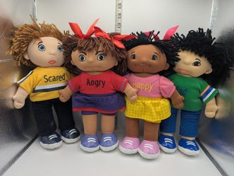 Lakeshore 12" Feelings & Emotions Washable Dolls Set of 4