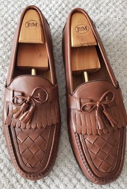 Johnston Murphy Woven Kiltie Tassle Loafers