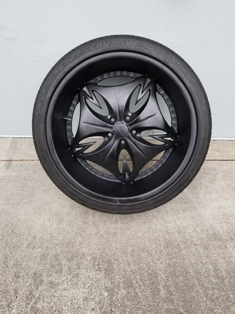 22" dub rims and tires