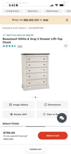 Bobs furniture dresser