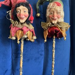 2 Court Jester Handmade Italy 