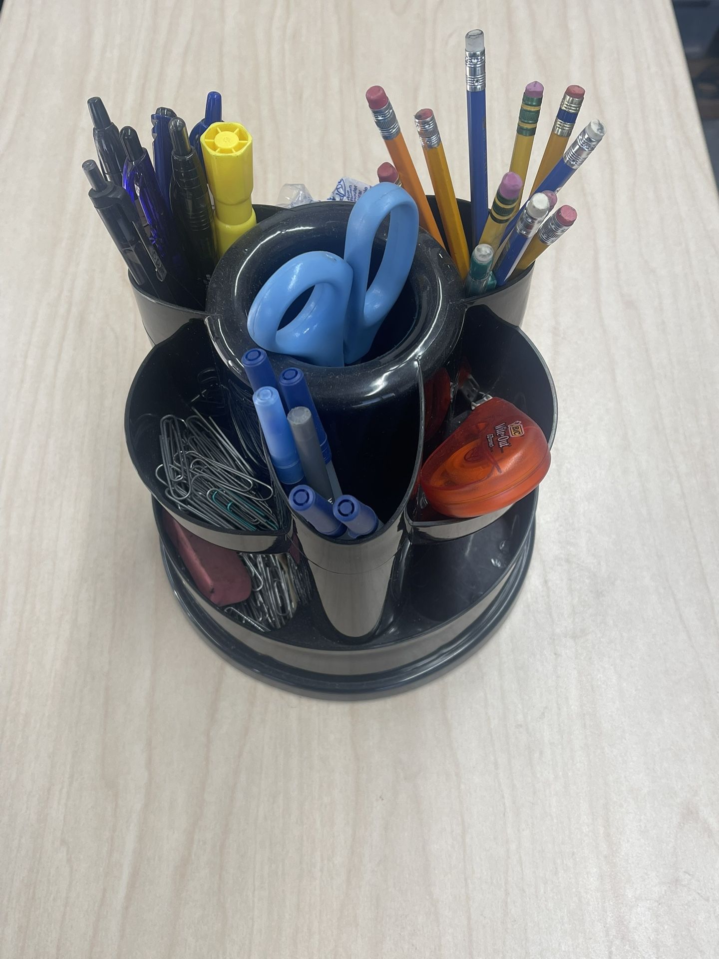 Desktop Organizer With Office Supplies