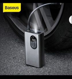 Baseus Car Air Compressor Inflator Pump w LED Lamp For Car Motorcycle Bicycle Tire Inflatable Wireless Electric Air Pump