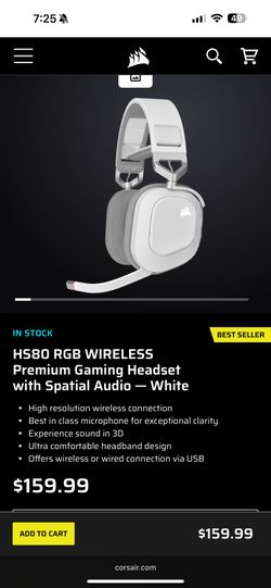 HS80 RGB Wireless Premium Gaming Headset Corsair And Corsair Extended Mouse Pad