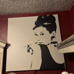 Audrey Hepburn Canvas Frame 