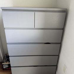 IKEA Grey Six Drawer Dresser.  