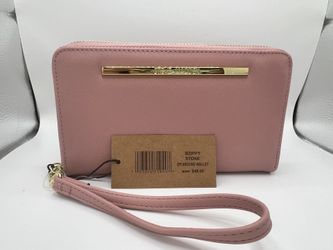 Steve Madden Around Wallet Wristlet Blush Pink with Gold