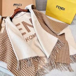 Fendi Roma Reversible Scarf with Fringe