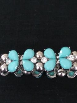 Tourquoise and cz stretch bracelet