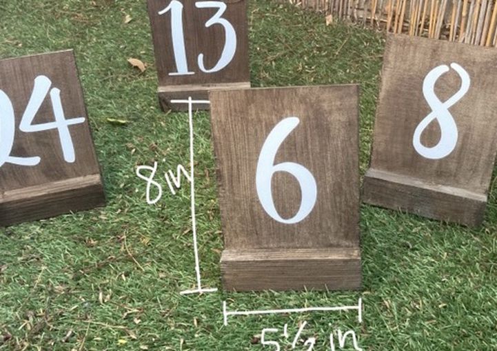 Table Numbers (#1-24)